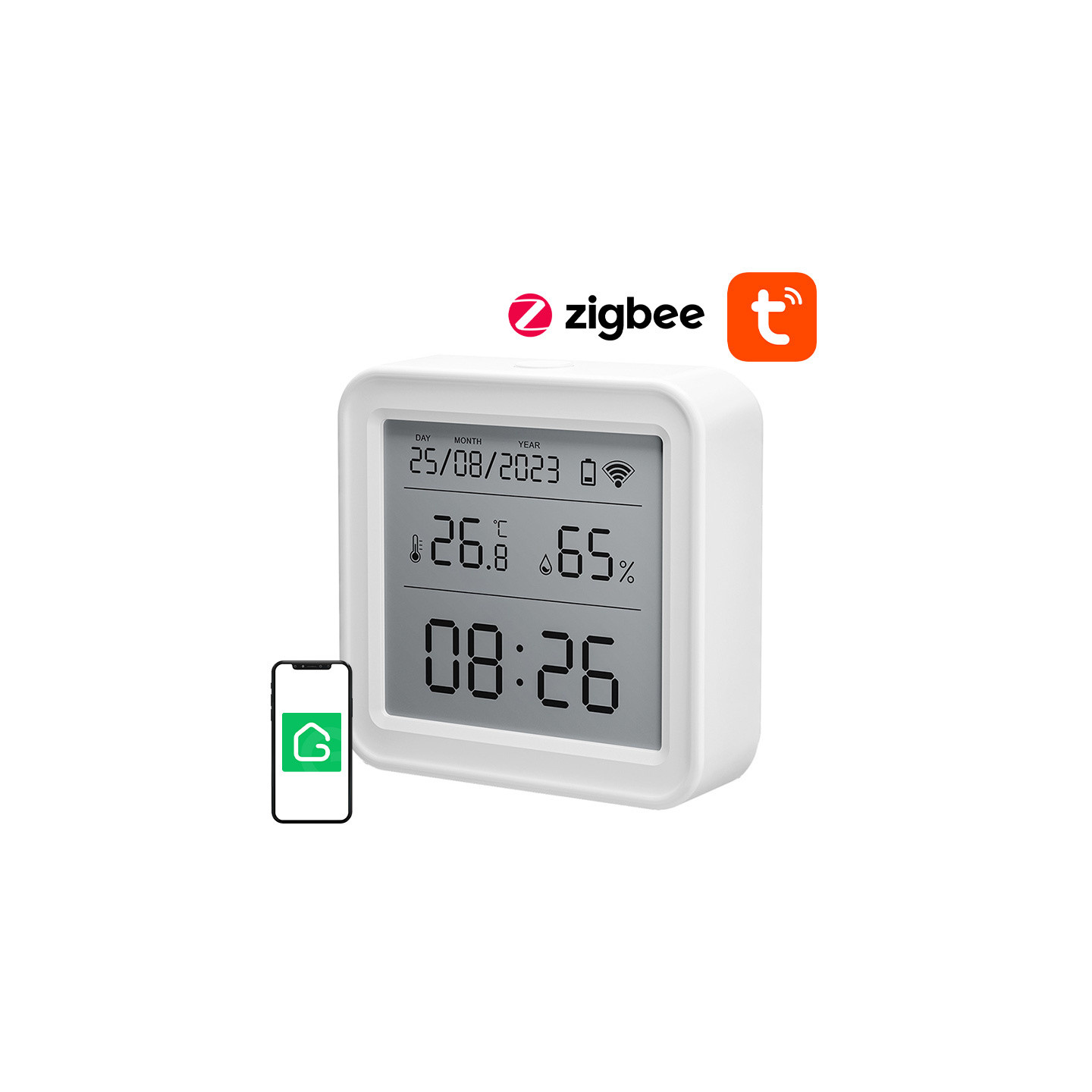 Zigbee Gosund ST17 LCD smart temperature and humidity sensor Tuya