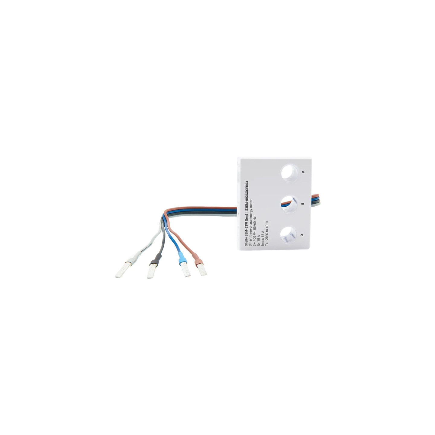 Shelly 3EM-63W Gen3 1/3-channel WiFi energy meter (wired model)