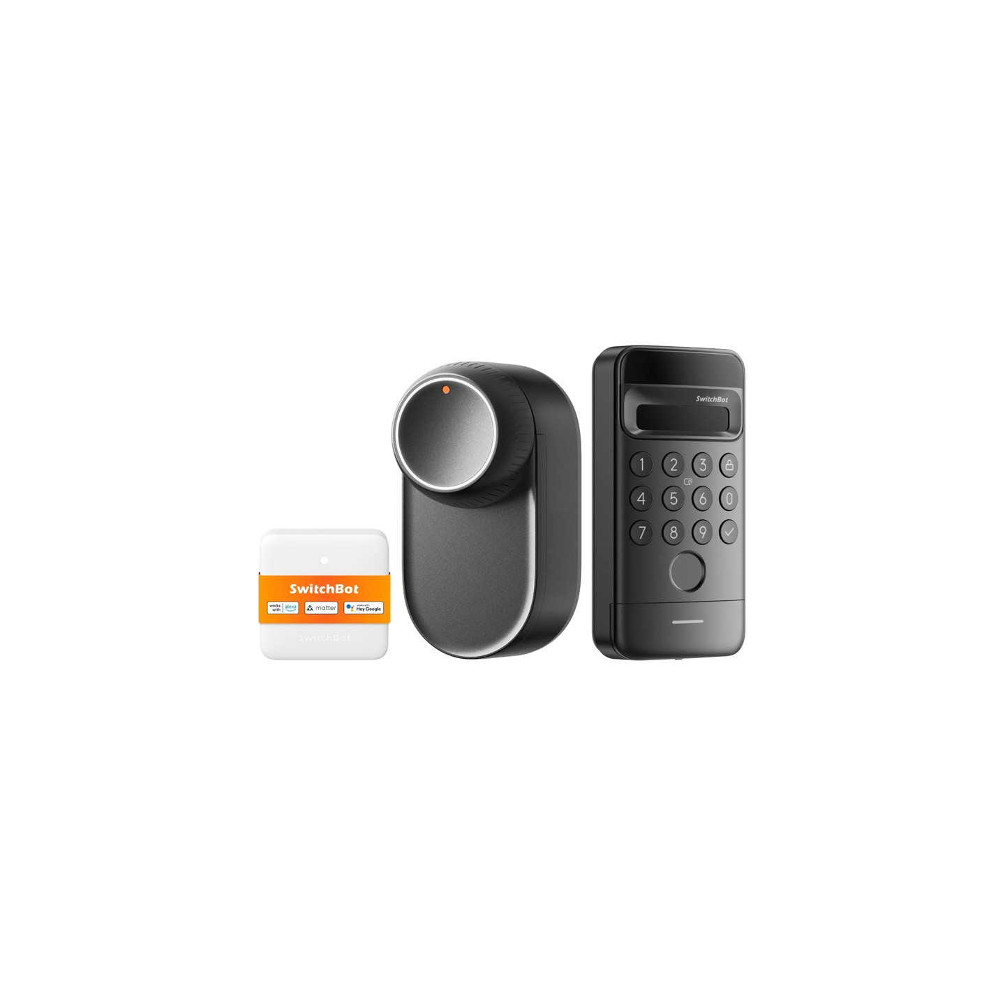 SwitchBot Ultra 3-in-1 smart lock with Hub Mini Matter control panel and Vision keypad