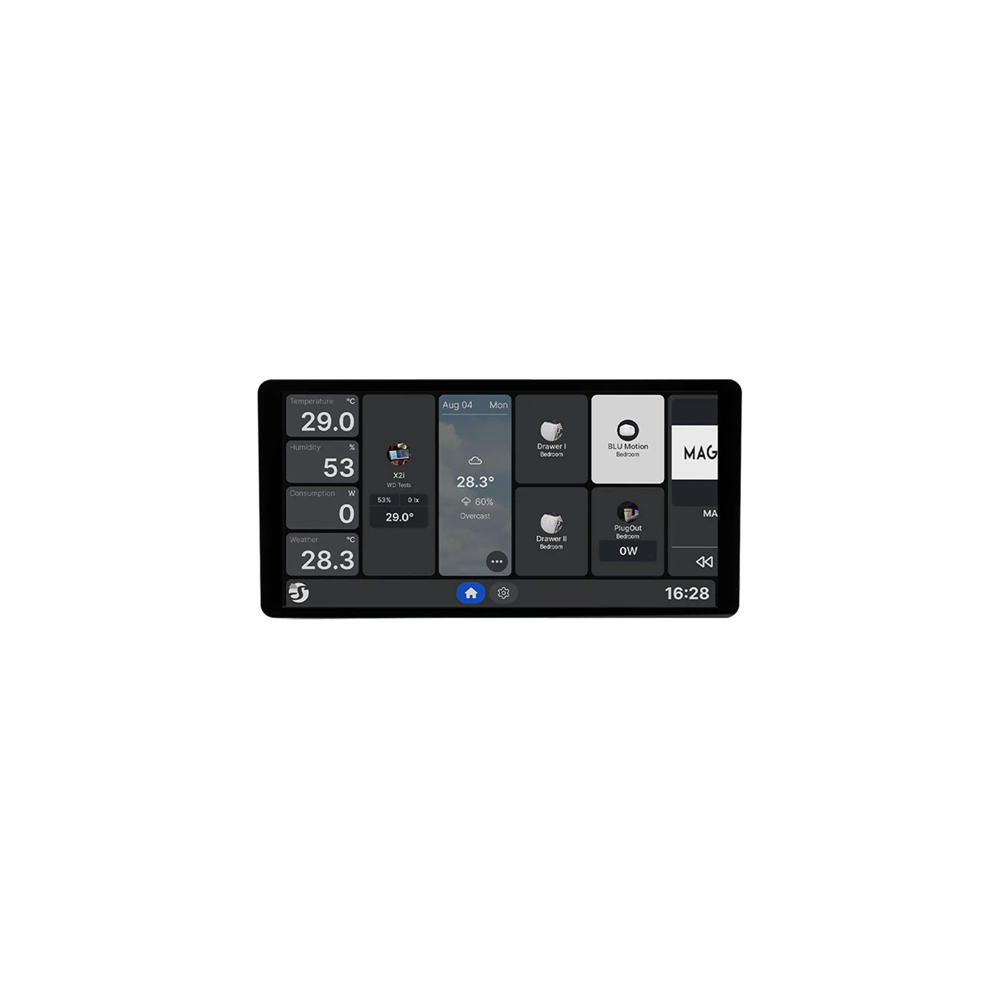 6.95" Shelly Wall Display X2i WiFi/BLU control panel (black)