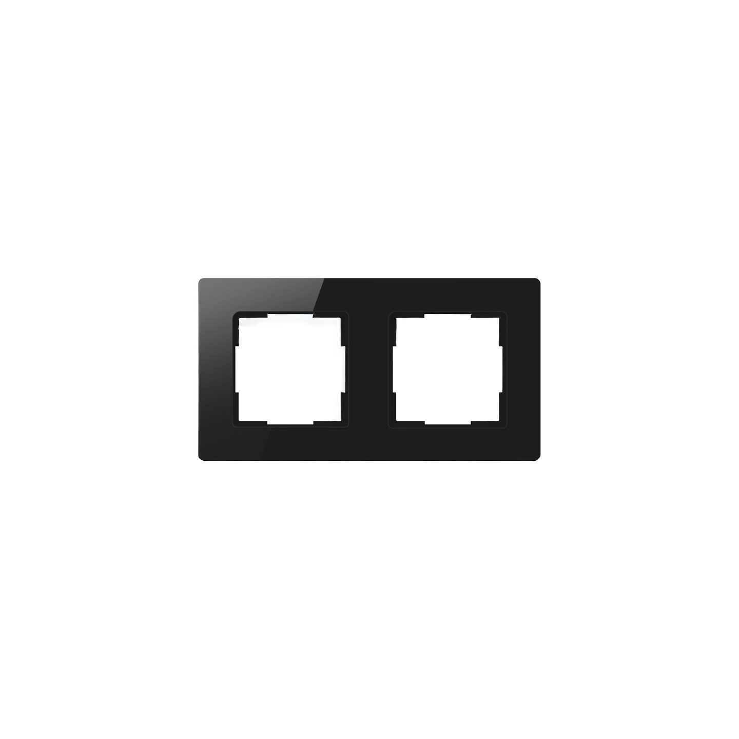 Avatto 2 Socket TS20 light switch frame (black)