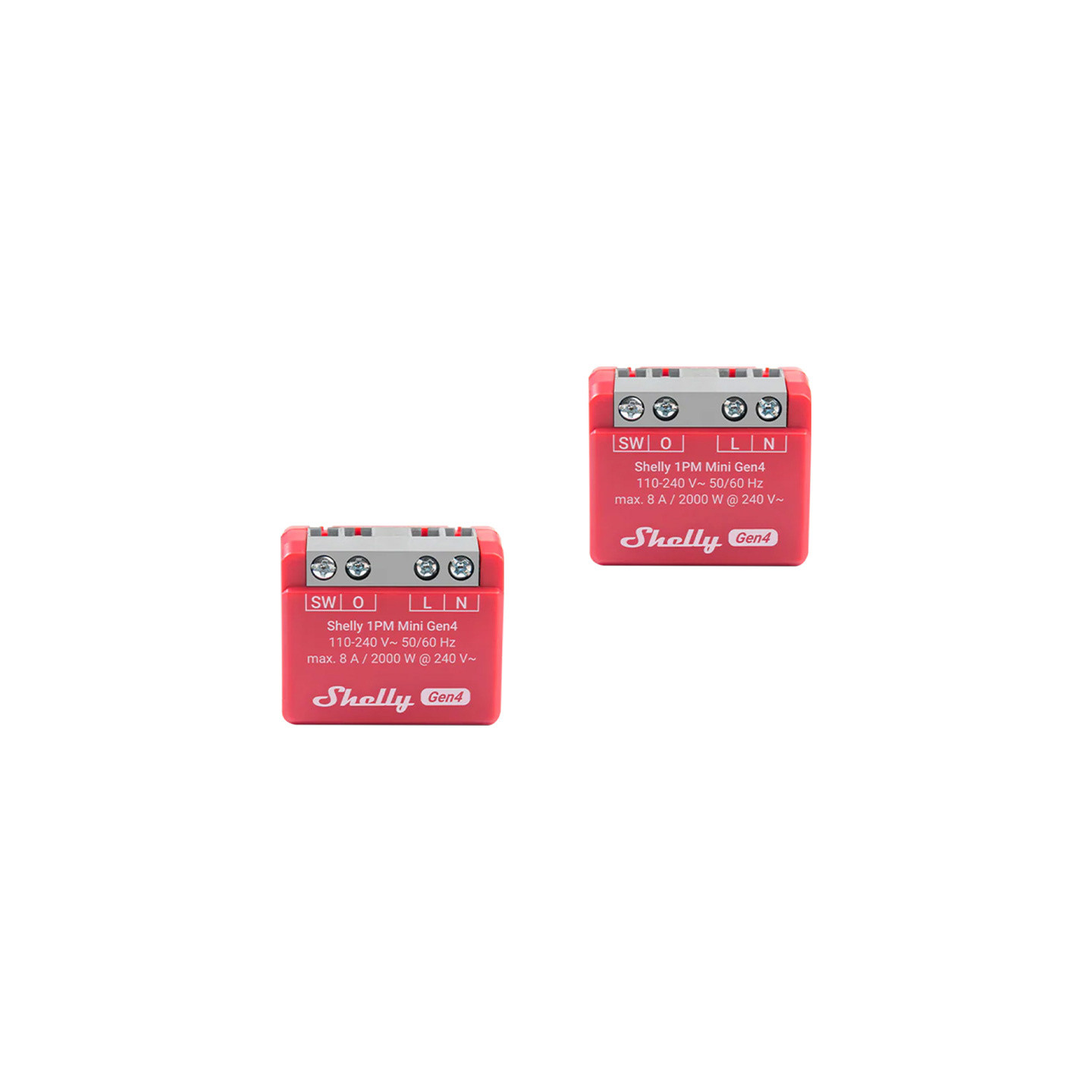 Set of 2 Shelly 1PM Mini Gen4 Zigbee/Matter Controllers