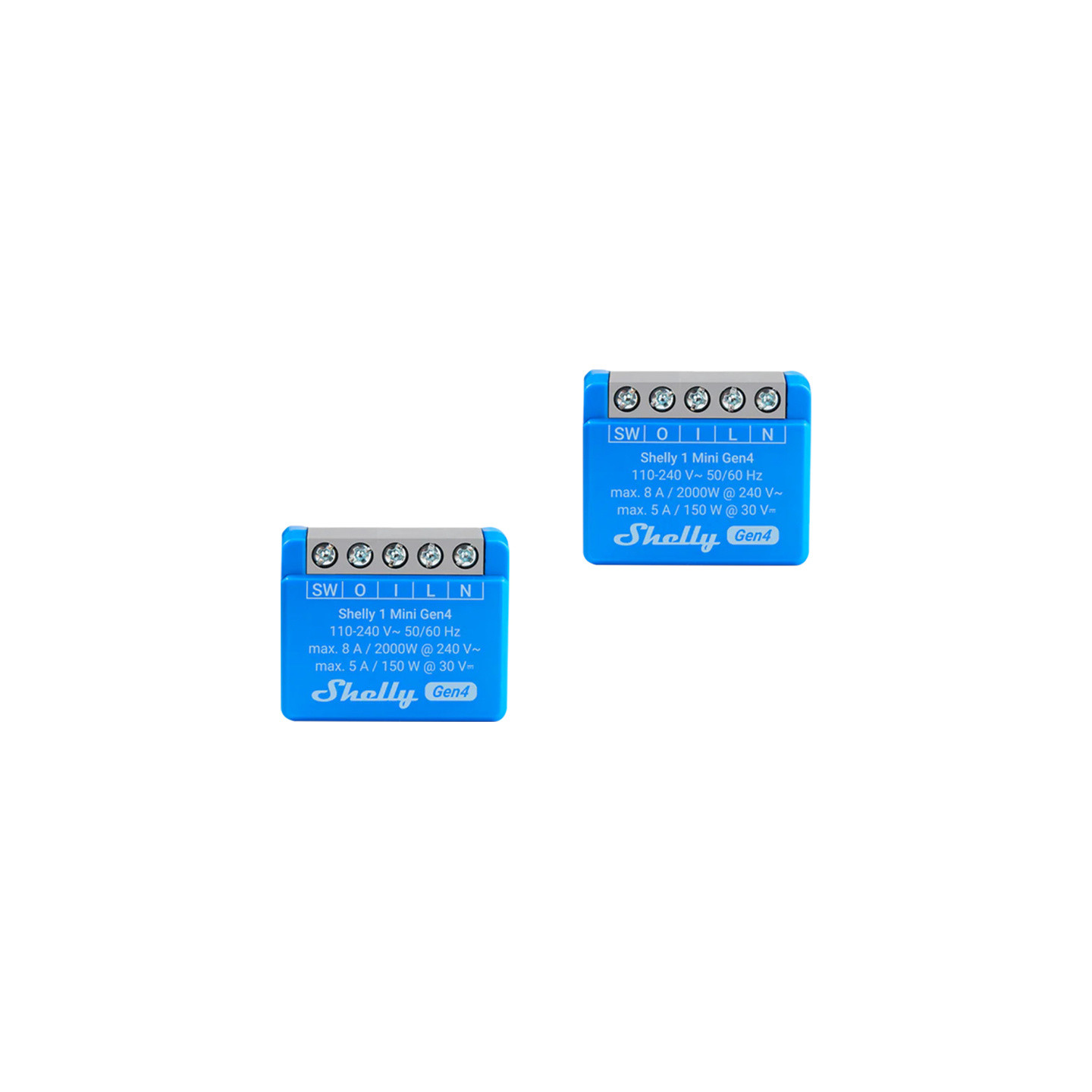 Set of 2 Shelly 1 Mini Gen4 Zigbee/Matter Controllers