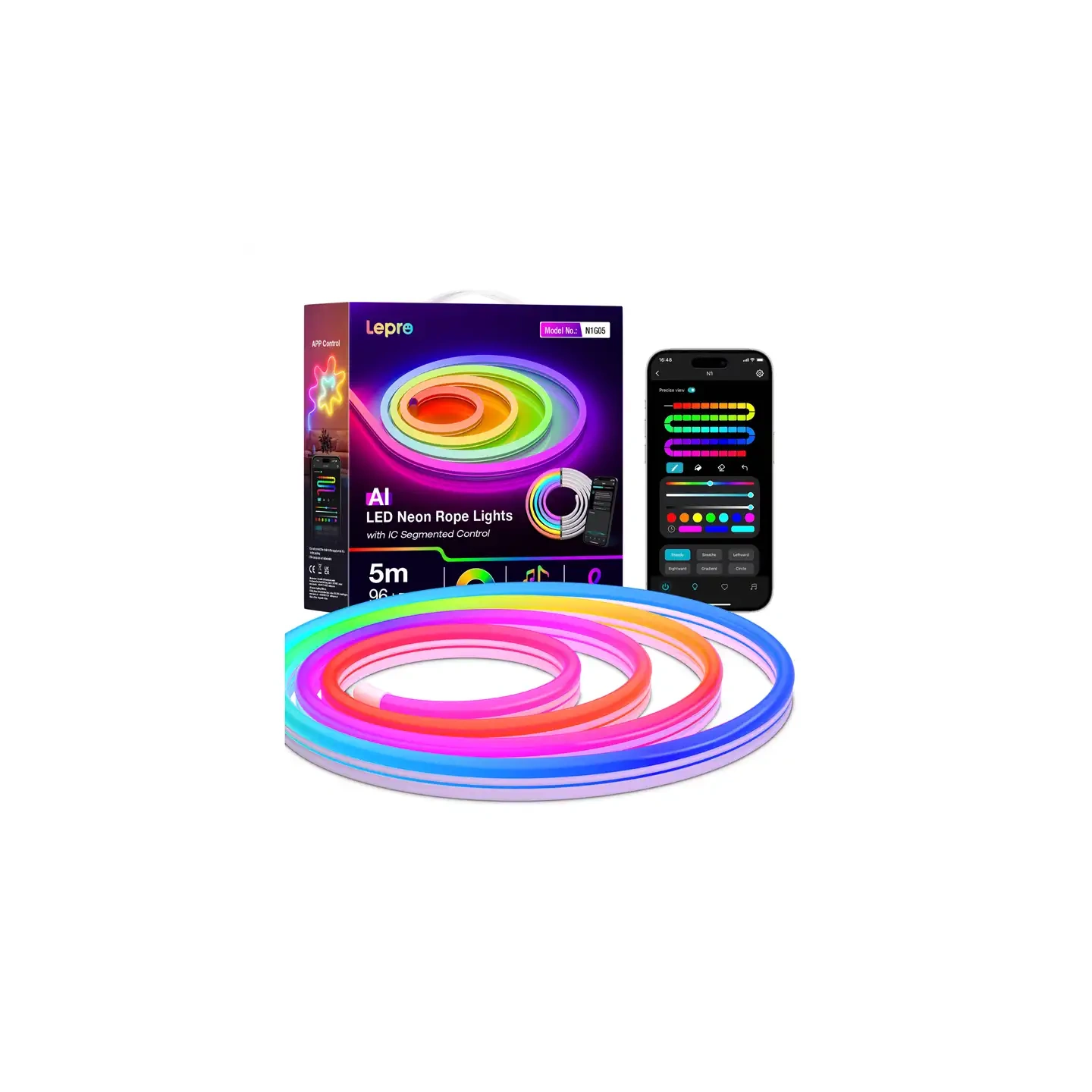 LEPRO N1-5 RGB Smart LED Strip, 5 m
