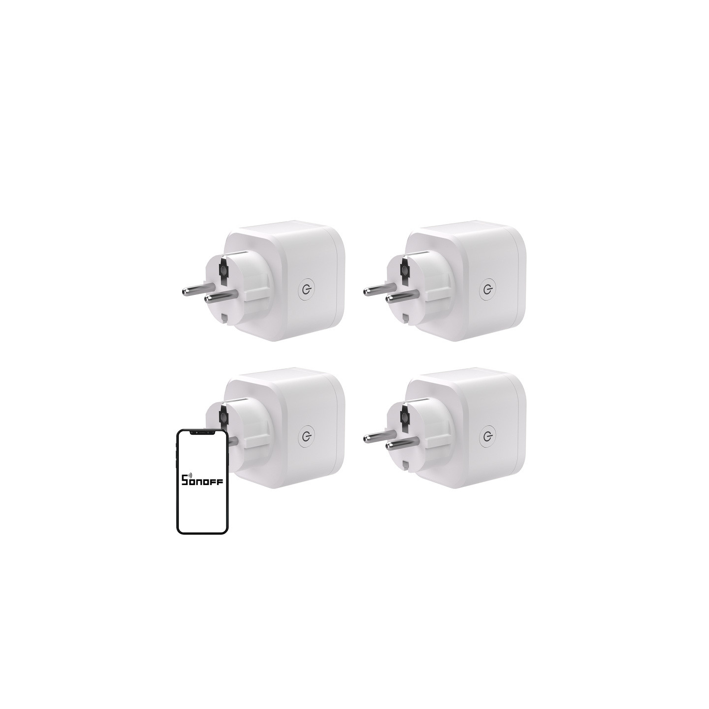 SONOFF S61s Matter External Plug via Wi-Fi, 4-Pack