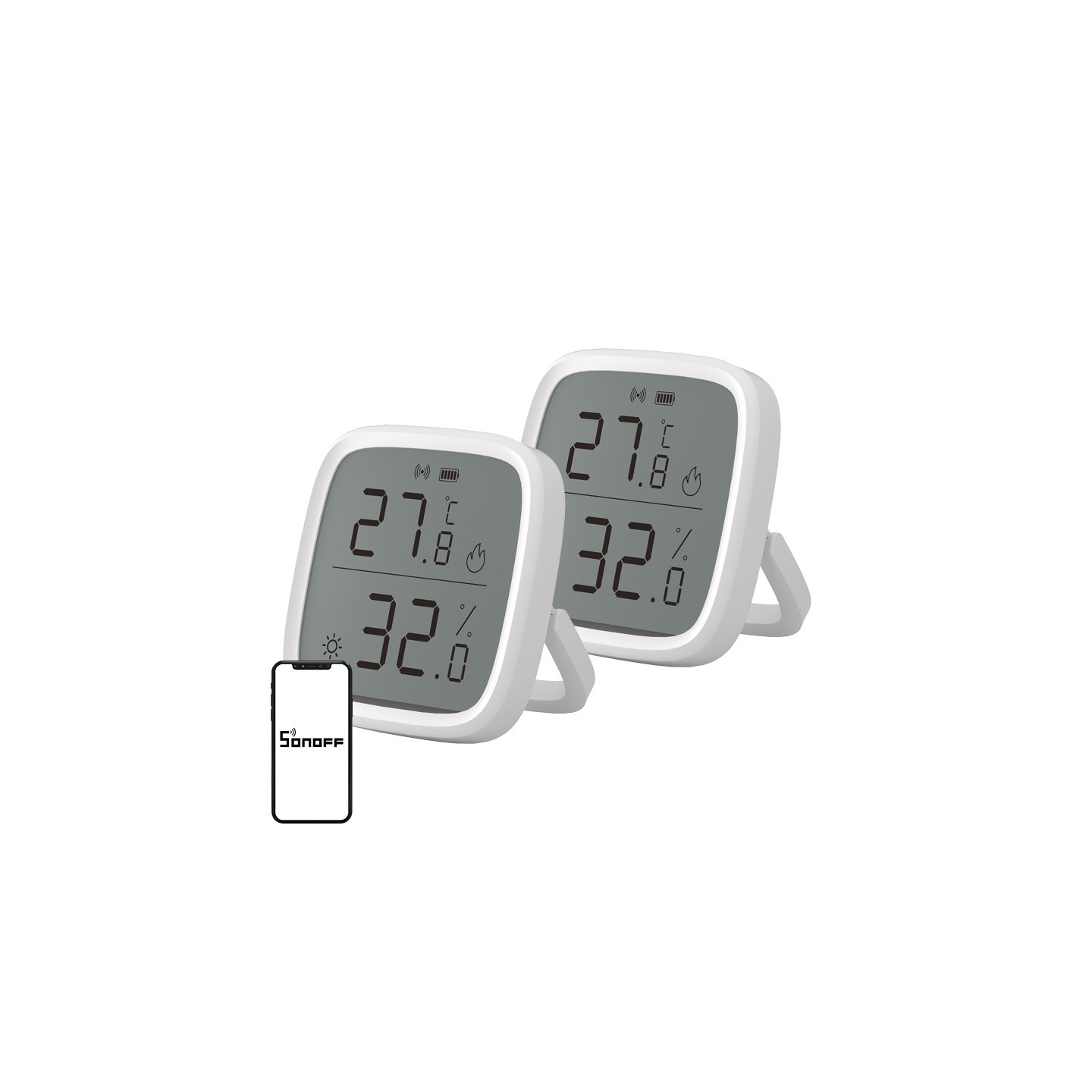 SONOFF ZigBee SNZB-02D Temperature and Humidity Sensor, 2-Pack