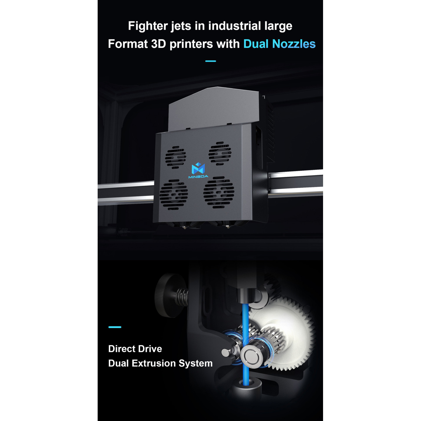 3D Printeris  MINGDA MD-1000D