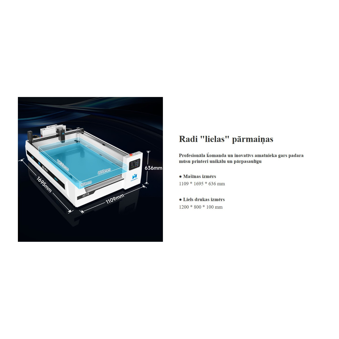 MINGDA AD-F4 3D Printeris