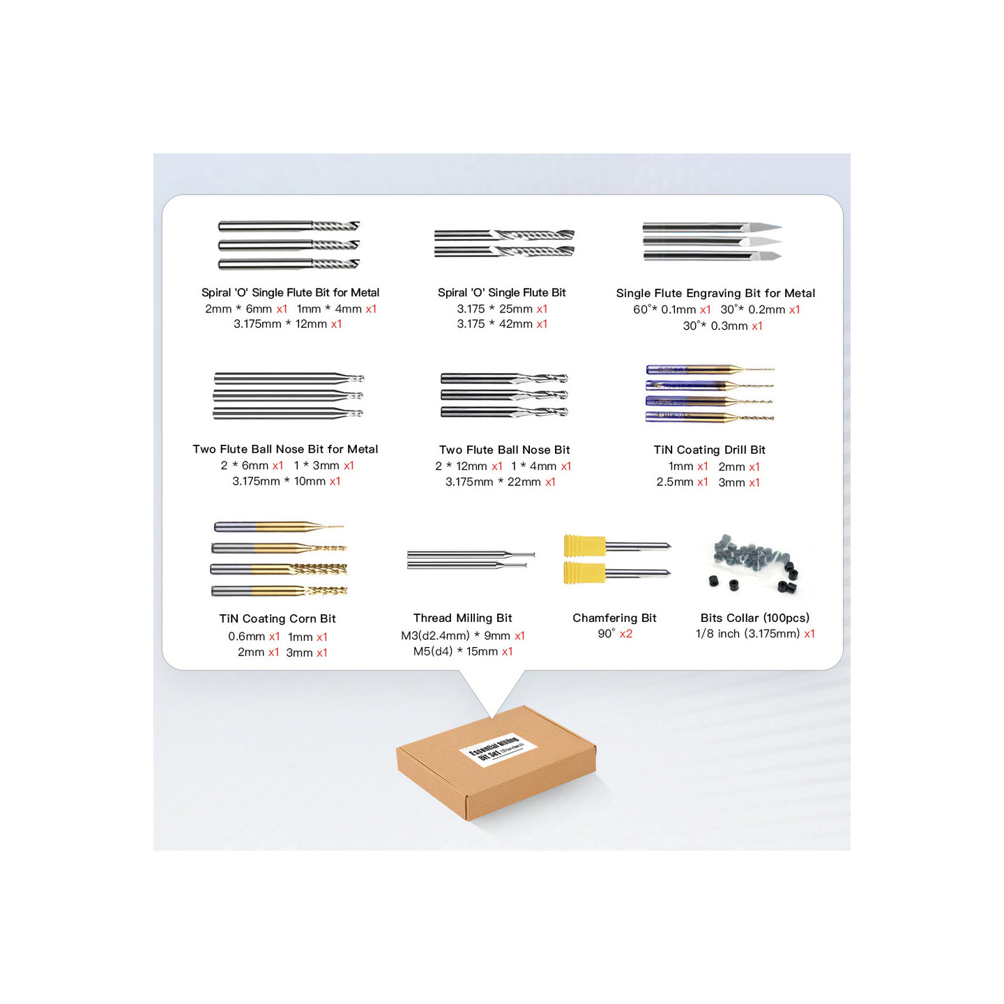 Makera - Commonly Used Milling Bit Bundle