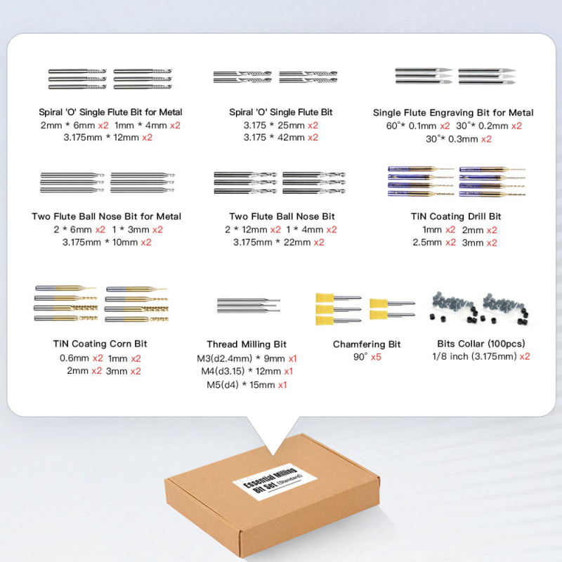 Makera - Commonly Used Milling Bit Bundle