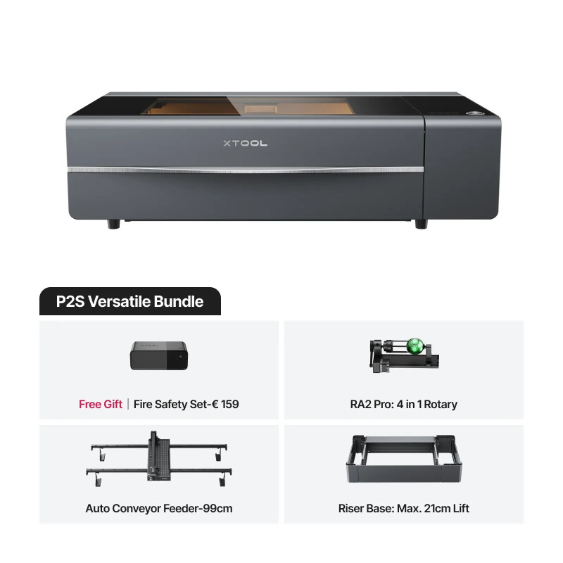 xTool P2S 55W - CO2 Desktop Laser Cutter Class 4