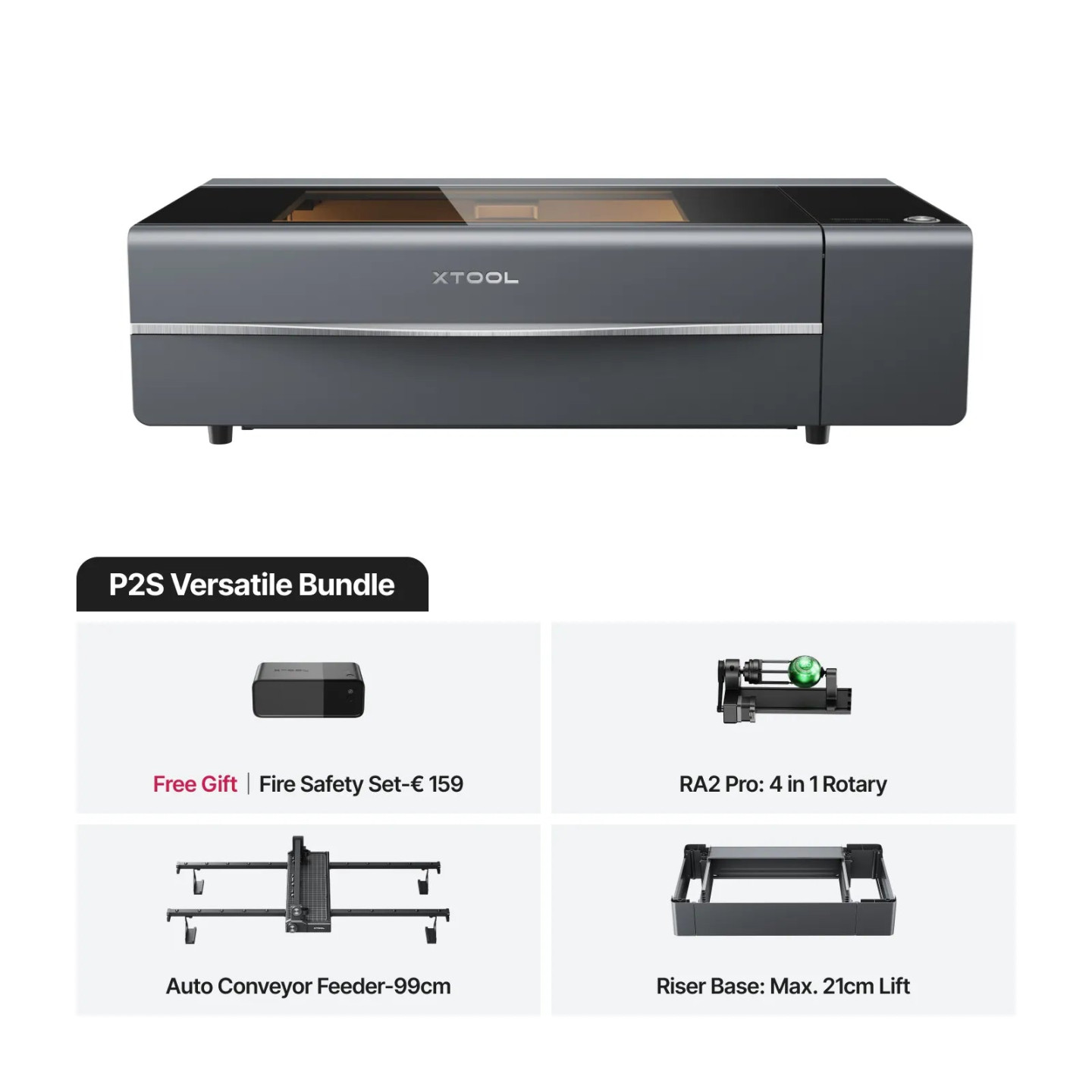 xTool P2S 55W - CO2 Desktop Laser Cutter Class 4