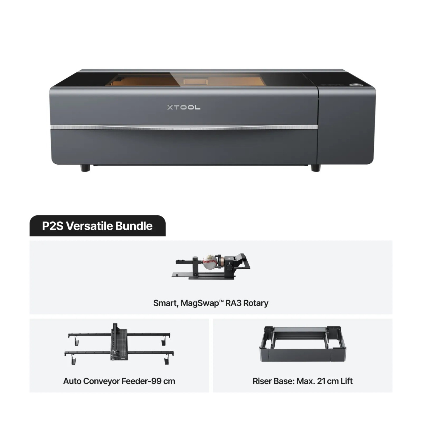 xTool P2S 55W - CO2 Desktop Laser Cutter Class 4