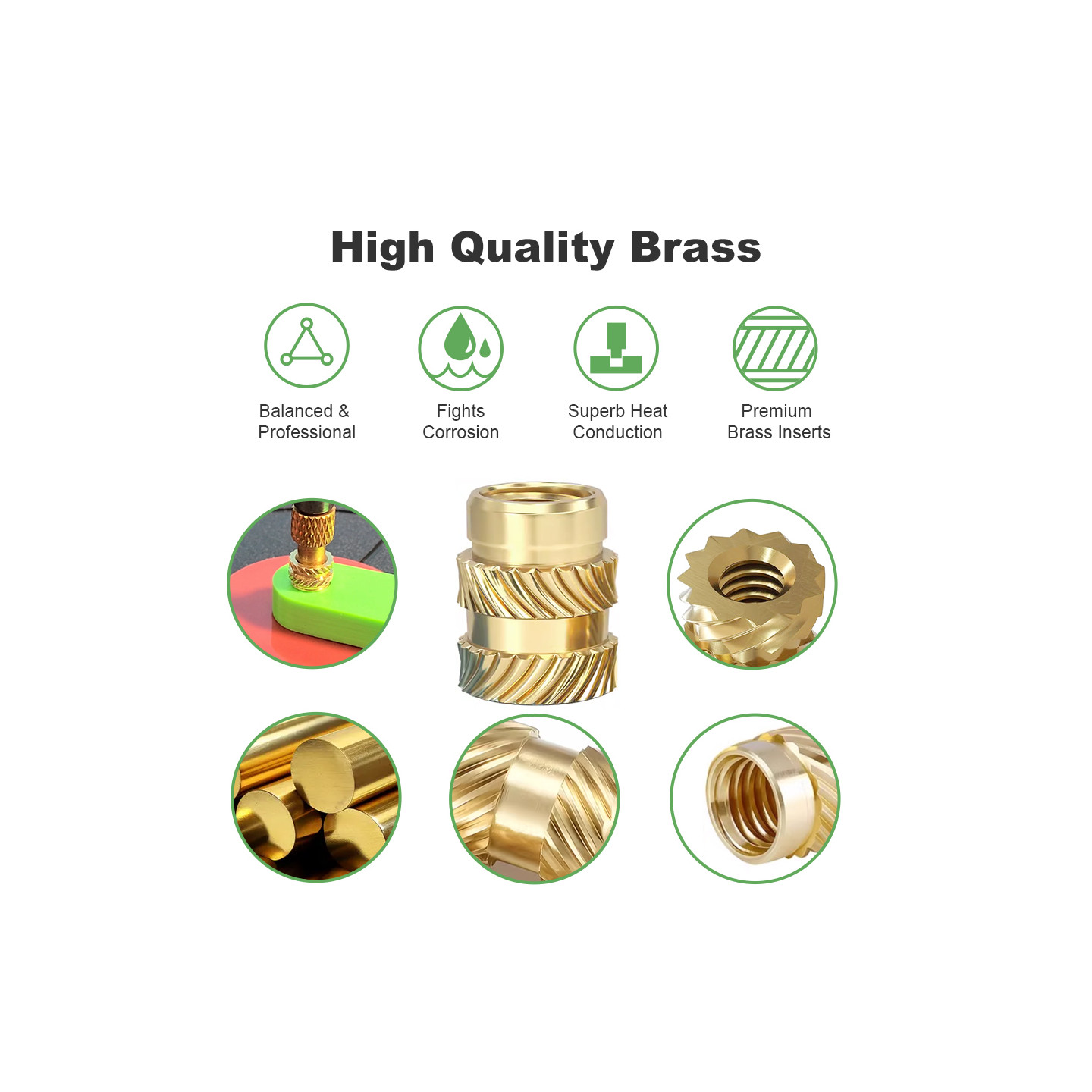 Mintion M3 x 5,7mm x 4,6mm Threaded Insert Set - 100 pcs