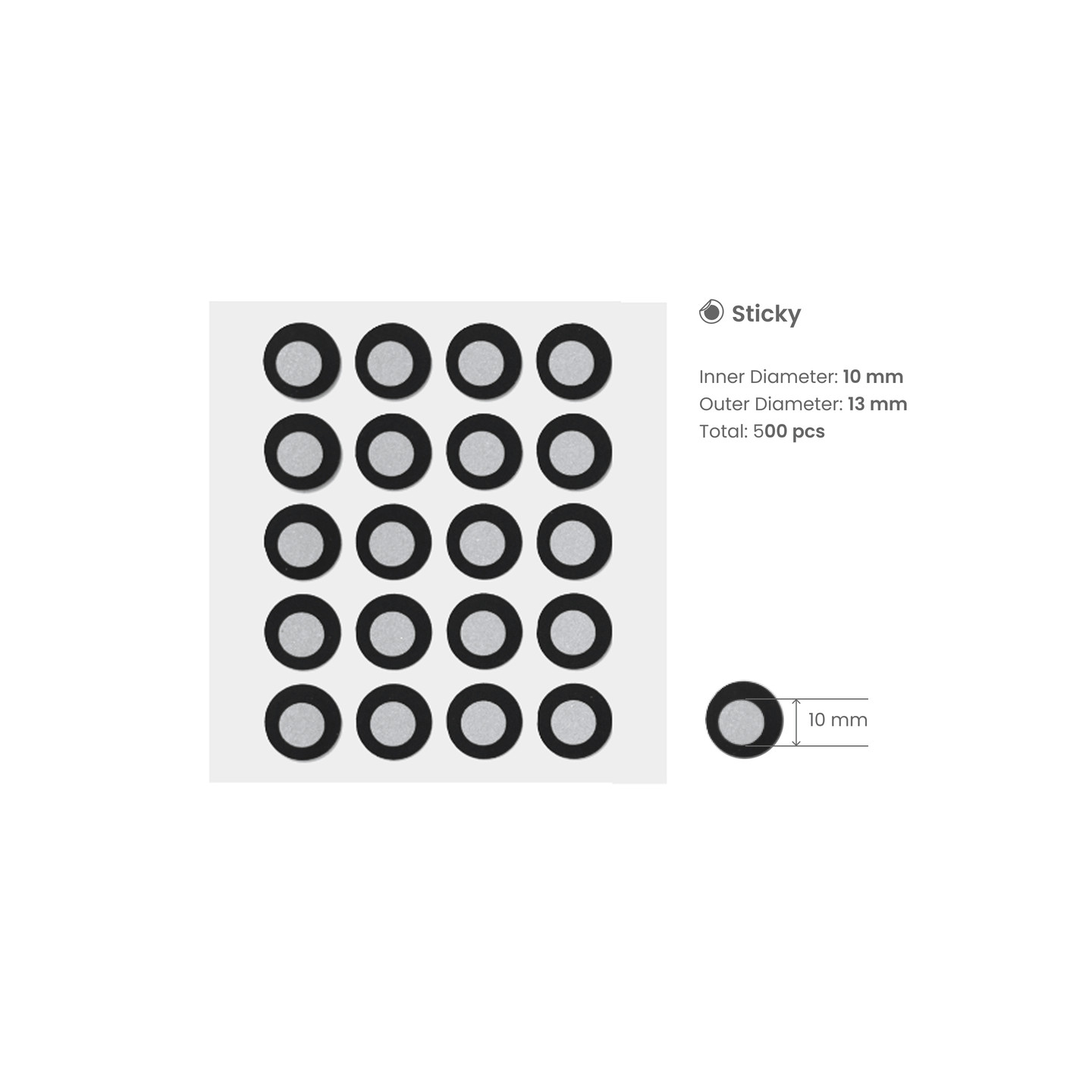 Revopoint High Visibility Markers 10mm (Sticky)
