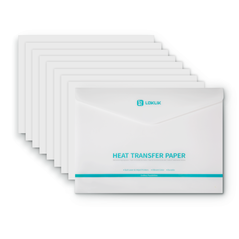 LOKLiK Heat Transfer Paper Sheet - Dark - 8-pack