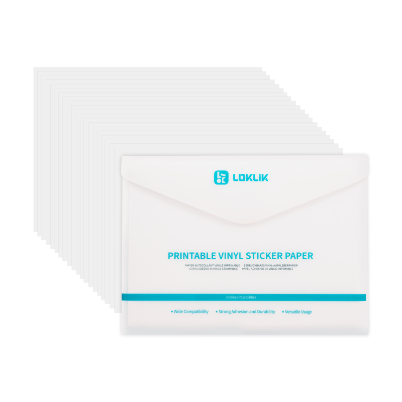 LOKLiK Matte Printable Vinyl Sticker Paper - 20-Pack