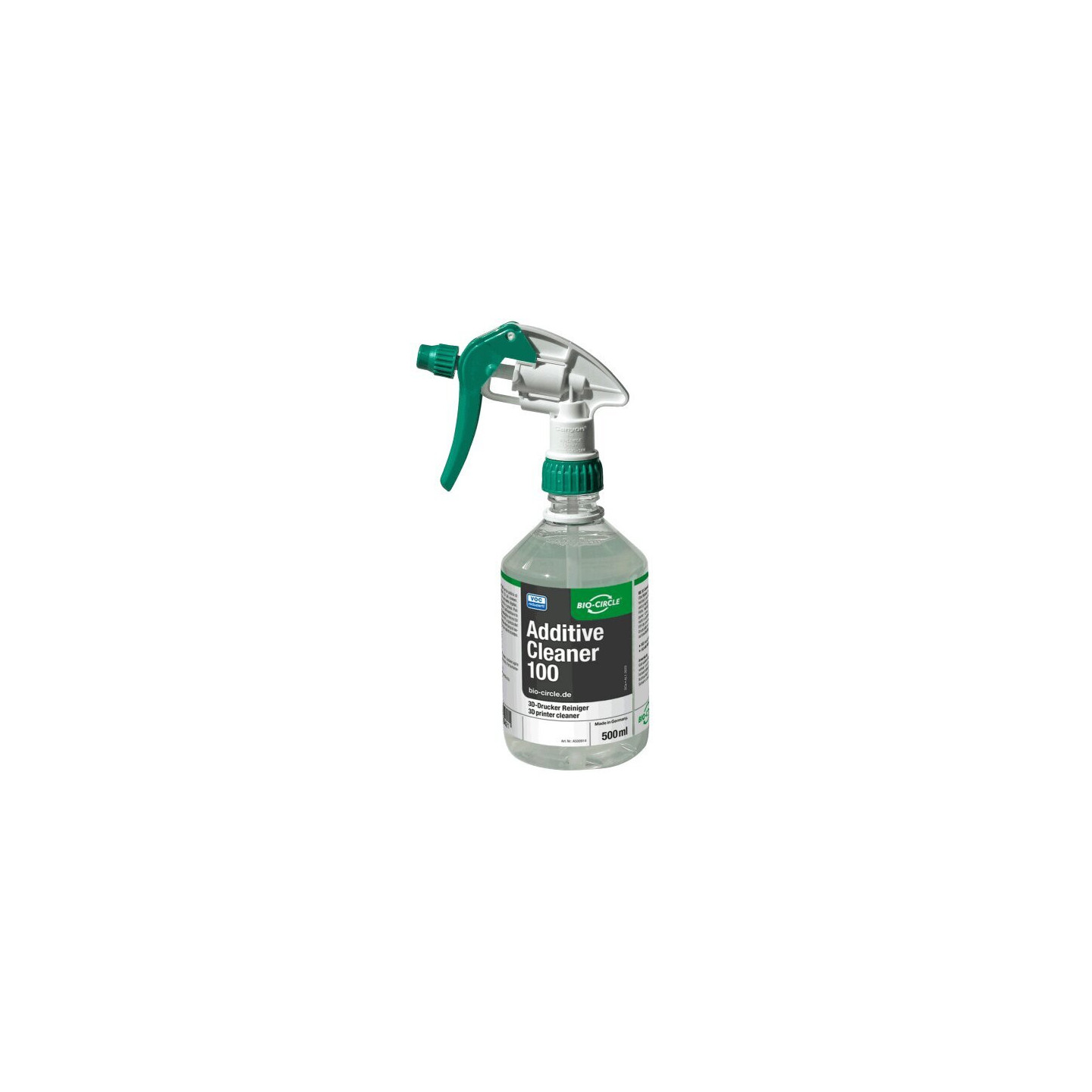 BIO CIRCLE Additive cleaner  100  3D drukas printeru virsmas tīrītājs 500 ml smidzinātājs