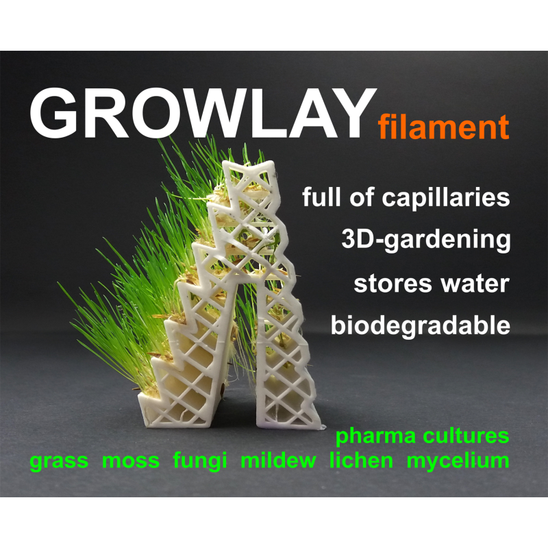 LayFilaments GROWLAY Filament - 1.75mm - 250 grams - Brown