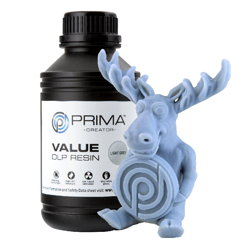 PrimaCreator Value UV / DLP Resin - 500 g - Light Grey