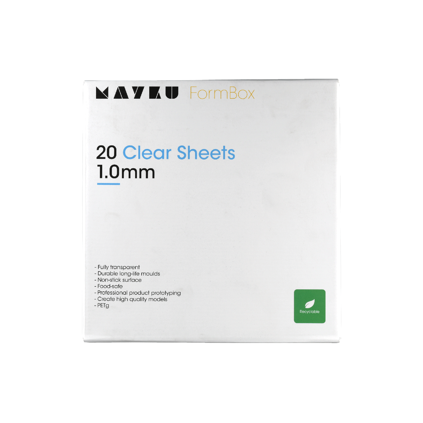 Mayku FormBox Clear Sheets  1.0mm (20 Pack)