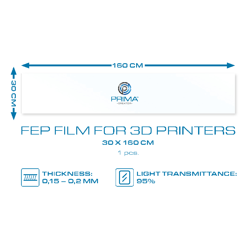 PrimaCreator FEP Film Roll for 3D Printers - 30 x 160 cm