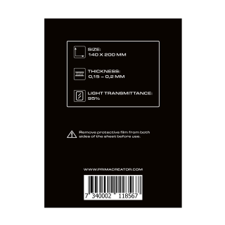 PrimaCreator nFEP Film Sheets for 3D Printers - 140 x 200 mm - 3-pack
