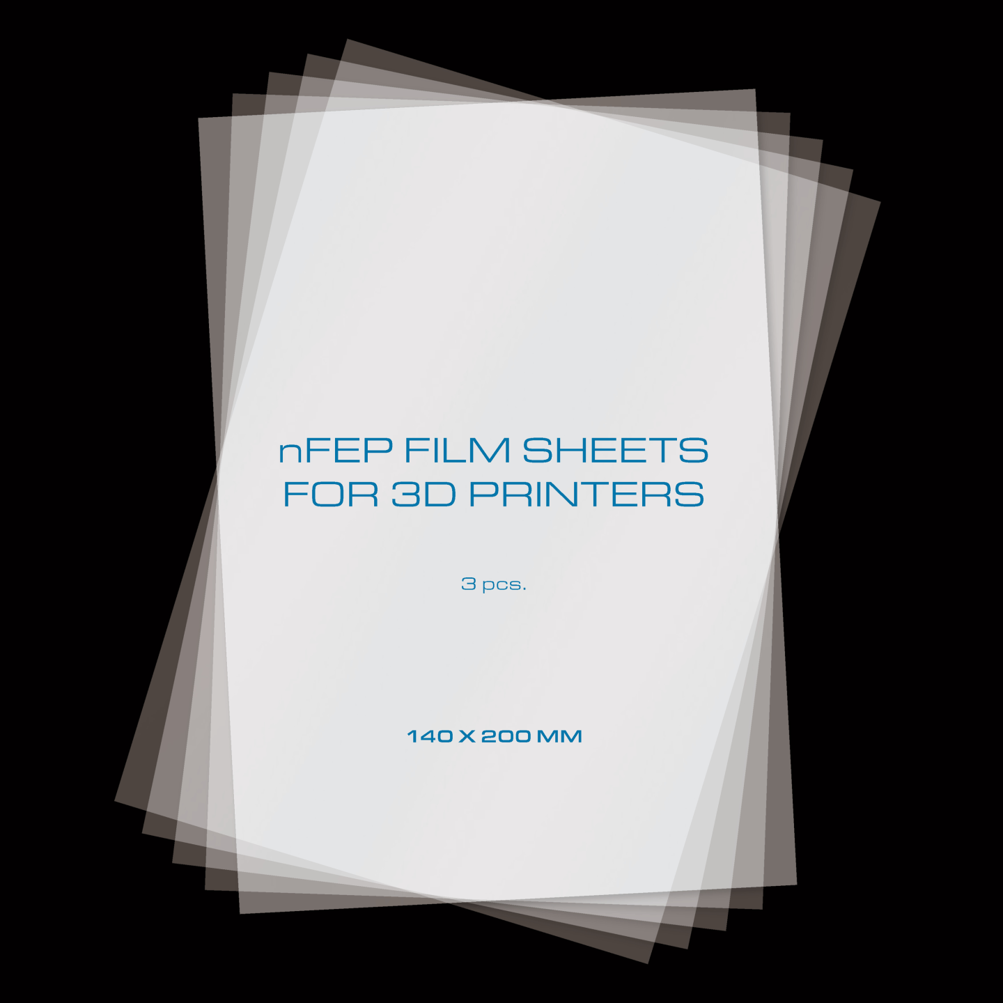 PrimaCreator nFEP Film Sheets for 3D Printers - 140 x 200 mm - 3-pack