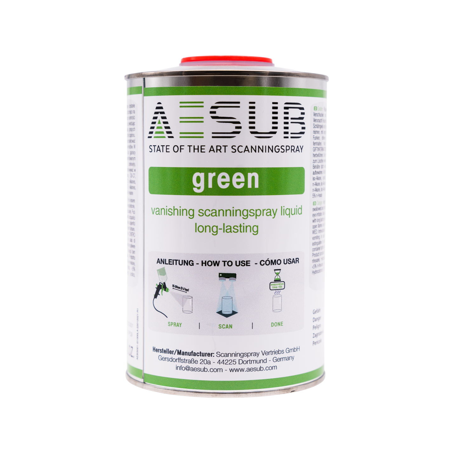AESUB Green - Spray Gun Solution Scanning Spray - 1000 ml