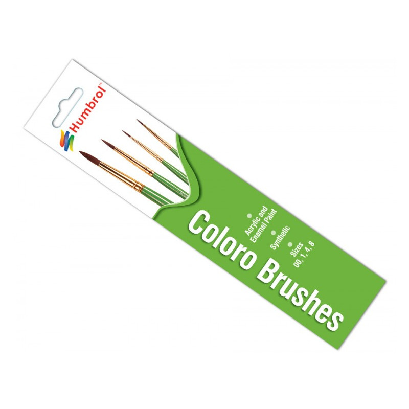 Humbrol AG4050 Brush Pack - Size 00/1/4/8