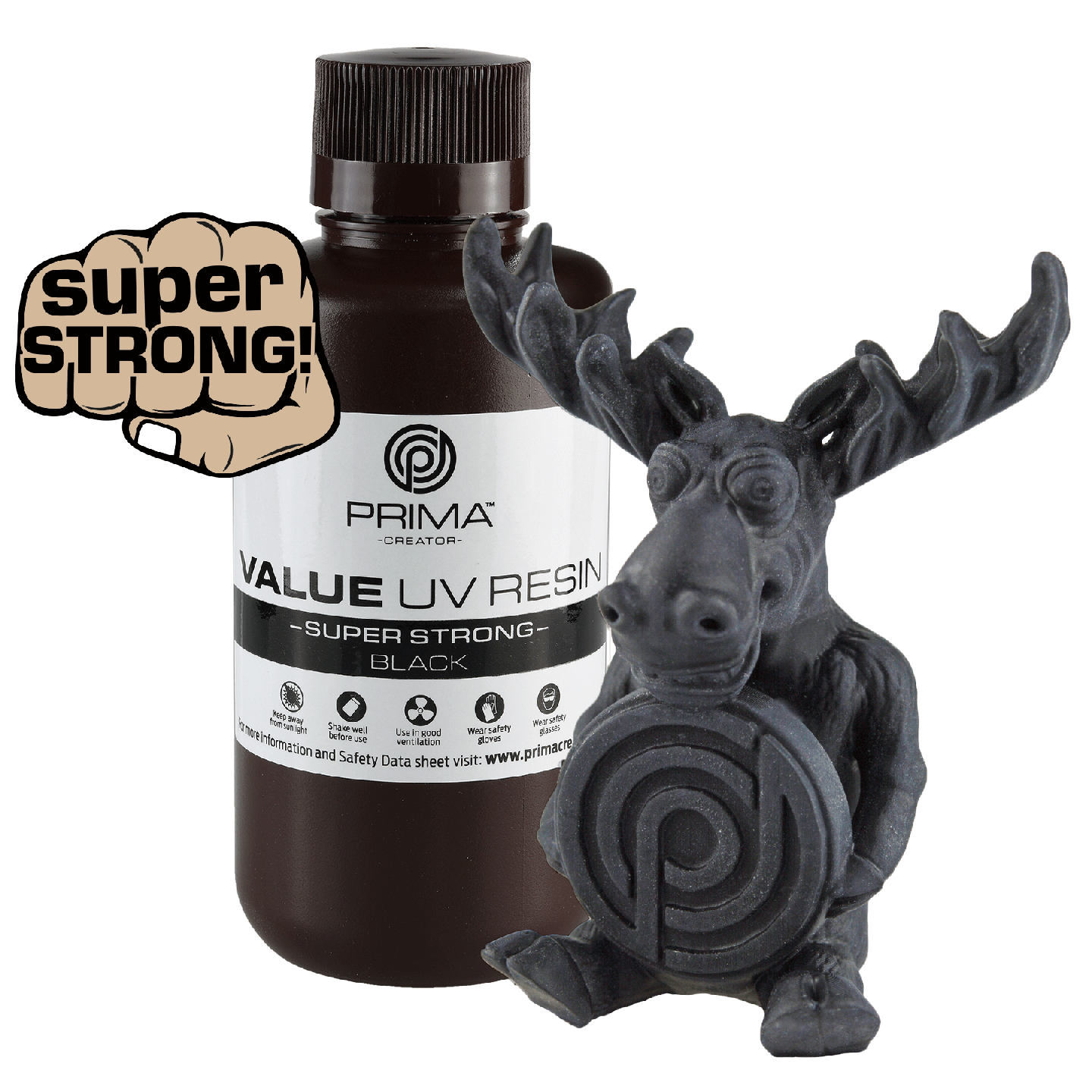 PrimaCreator Super Strong UV Resin - 500 g - Black