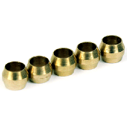 Micro Swiss Spare 4mm brass Compression Sleeves (Pack of 5)