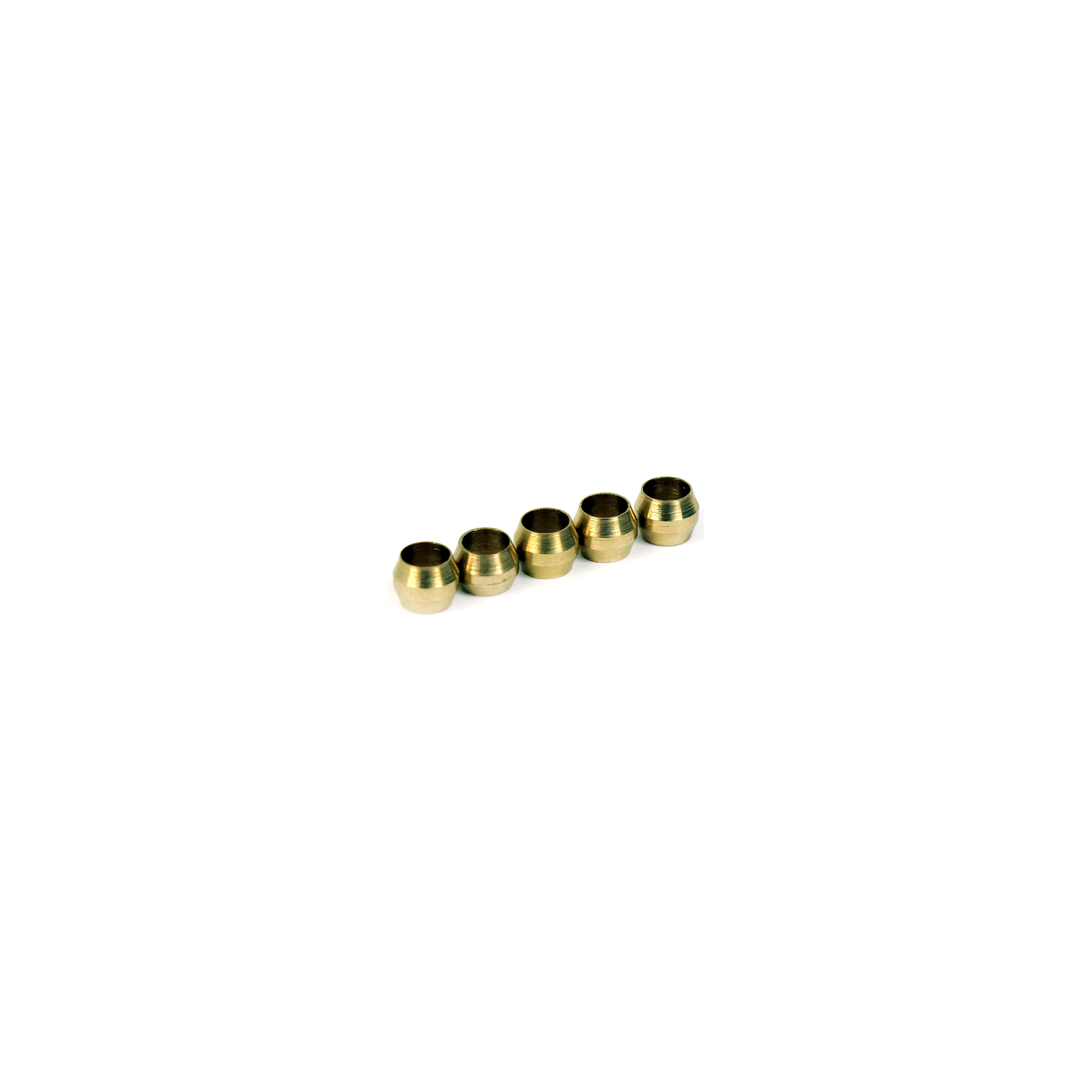 Micro Swiss Spare 4mm brass Compression Sleeves (Pack of 5)