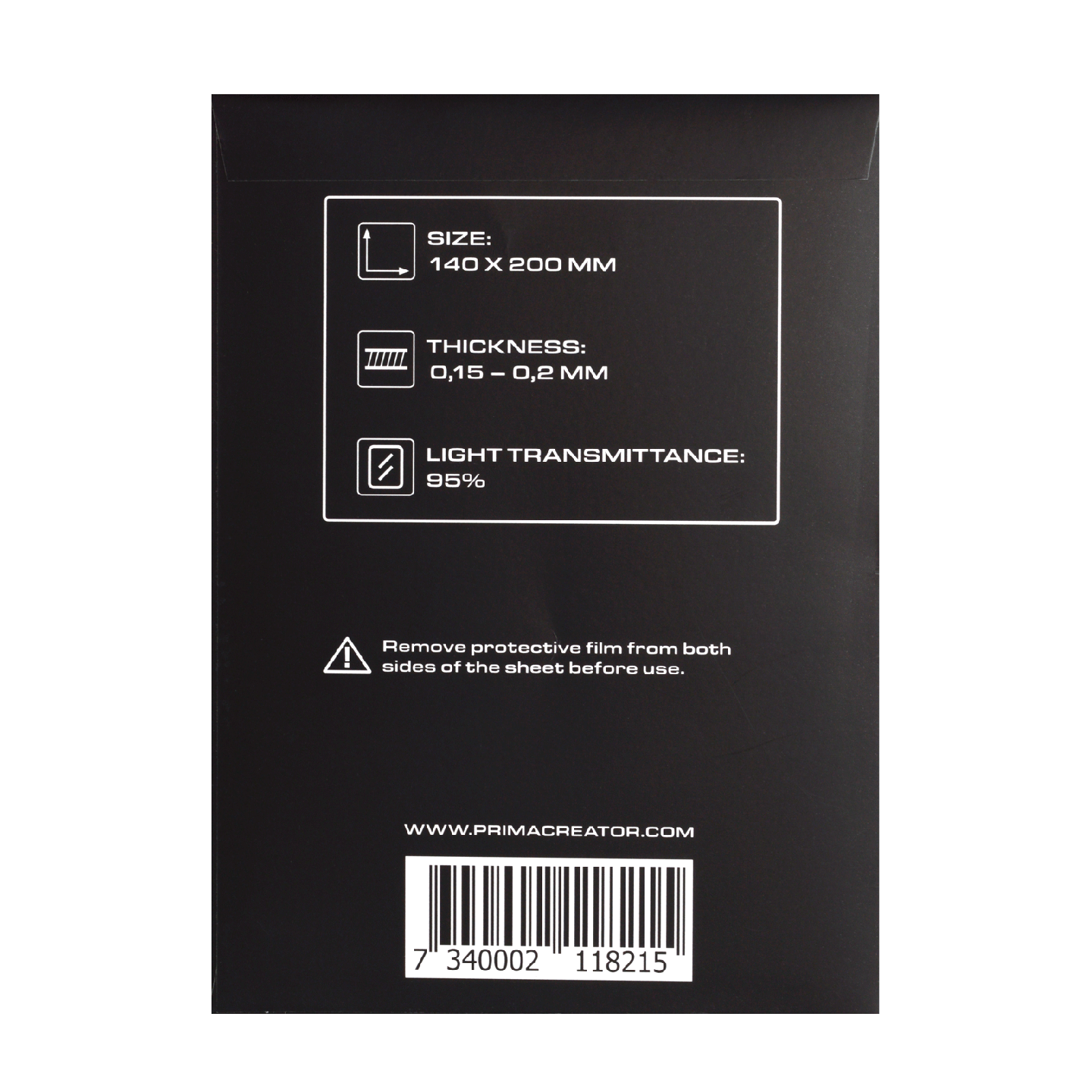 PrimaCreator FEP Film Sheets for 3D Printers - 140 x 200 mm - 5-pack