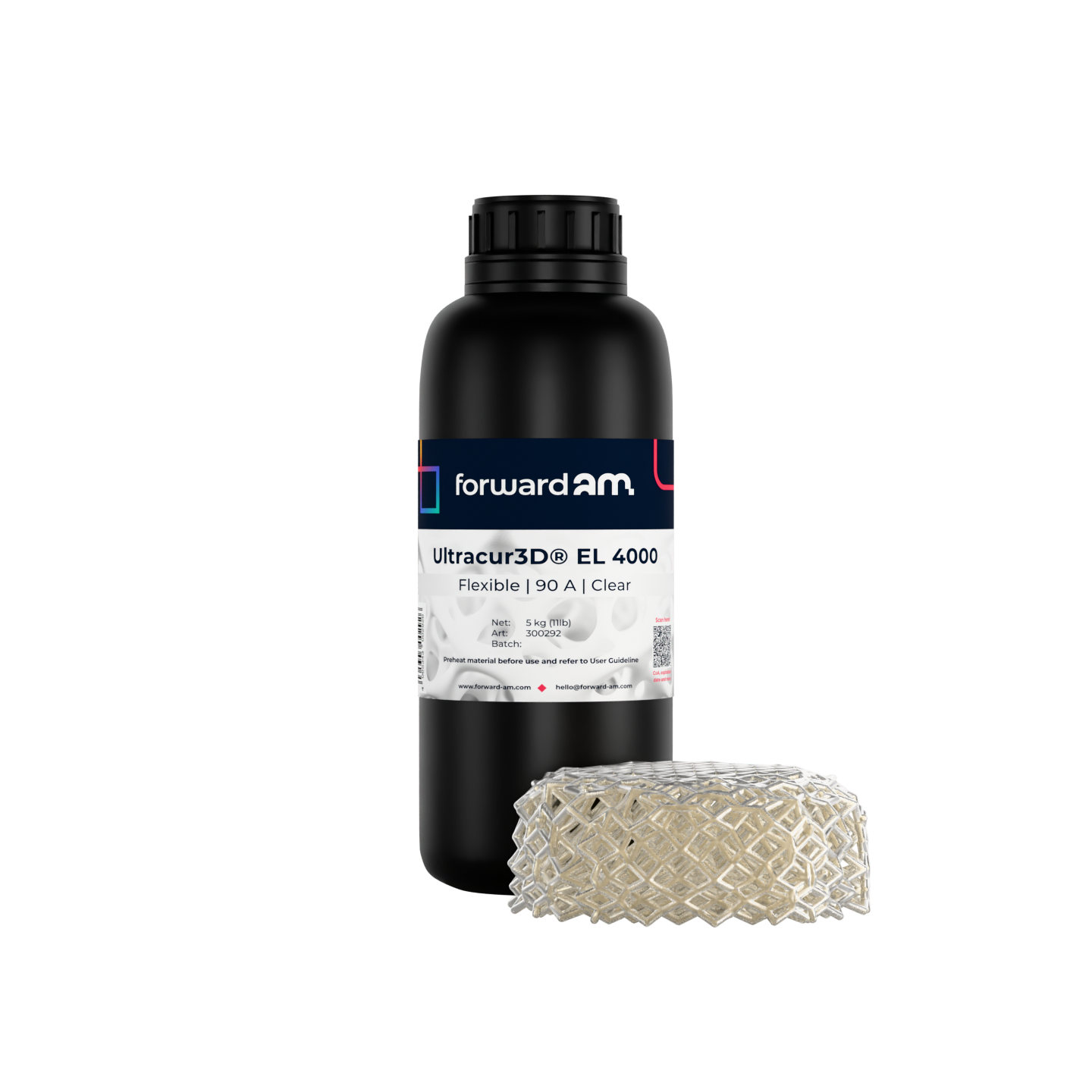 Forward AM Ultracur3D Flexible UV Resin EL 4000 - 1 kg - Clear