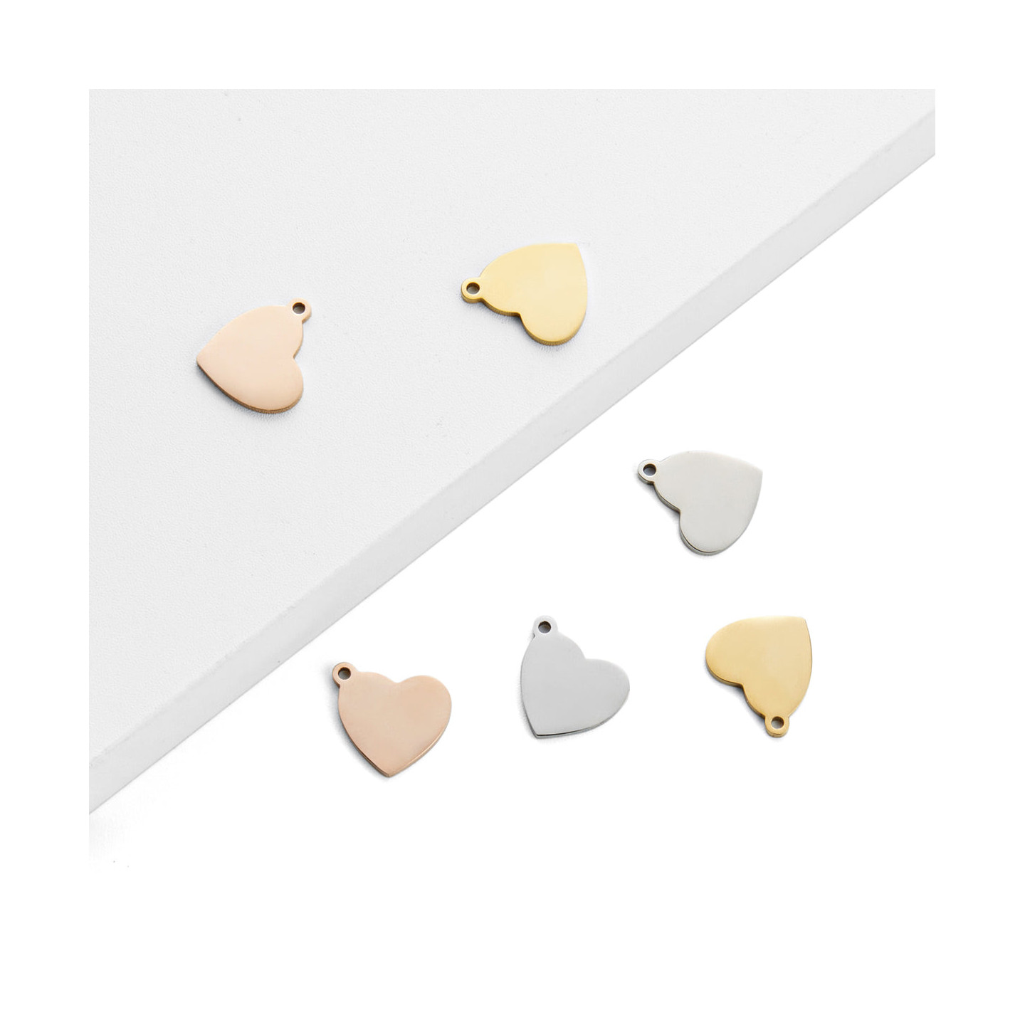xTool Heart-Shaped Pendant - Gold, Silver, & Rose Gold - 30pcs