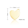 xTool Heart-Shaped Pendant - Gold, Silver, & Rose Gold - 30pcs