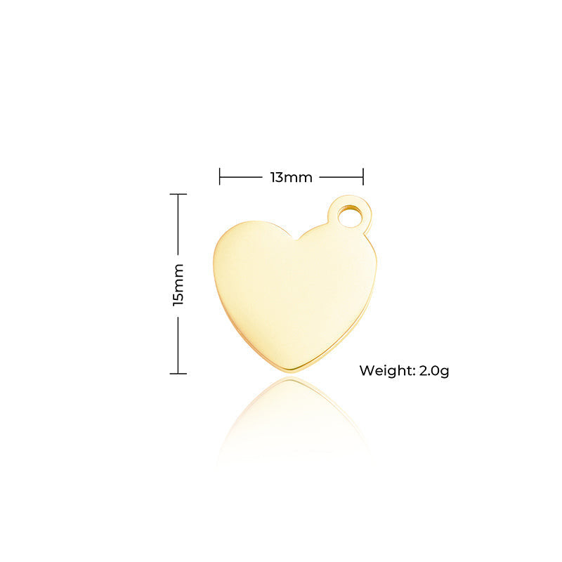 xTool Heart-Shaped Pendant - Gold, Silver, & Rose Gold - 30pcs