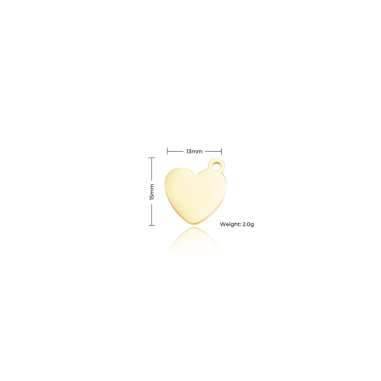 xTool Heart-Shaped Pendant - Gold, Silver, & Rose Gold - 30pcs