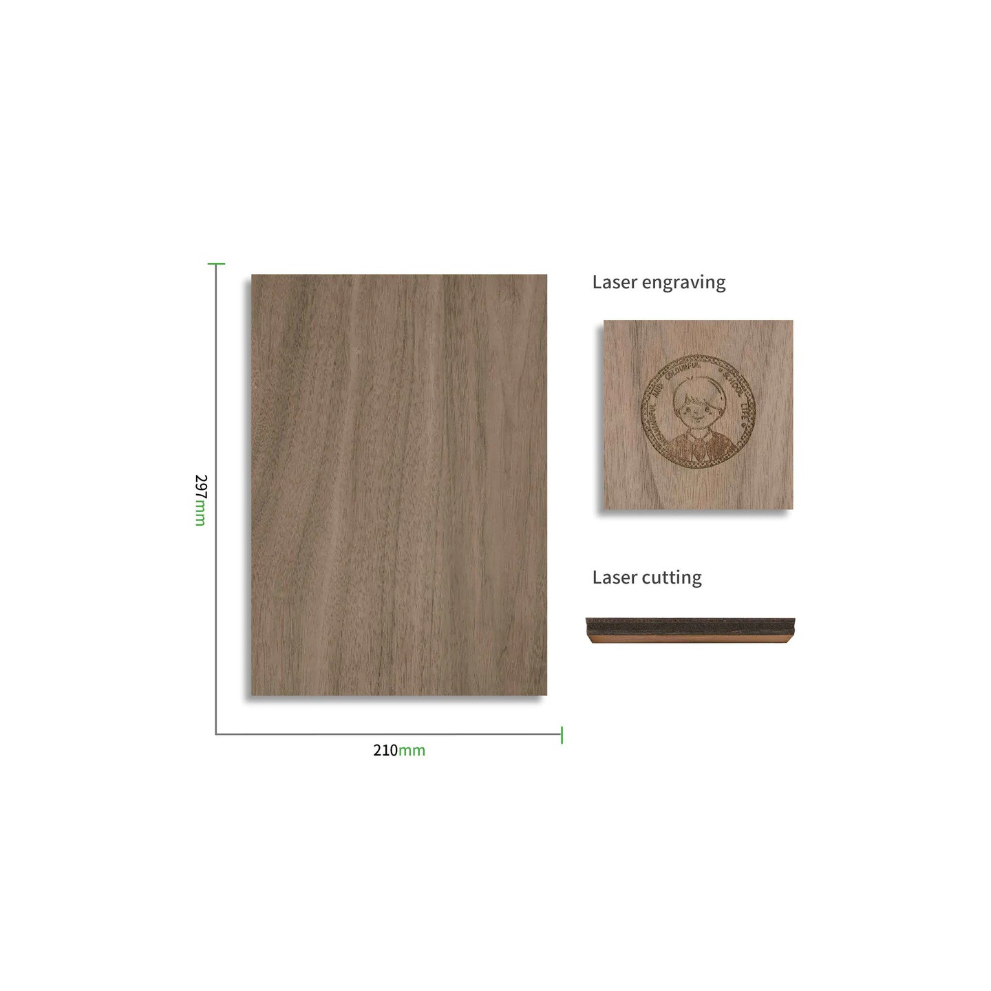 xTool 3 mm Walnut Plywood (6-Pack)