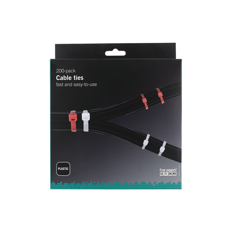 Deltaco Cable Ties - 200-pack