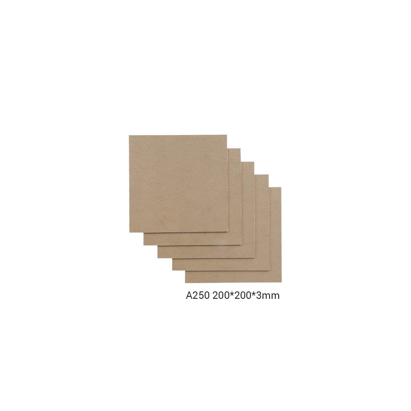 Snapmaker MDF Sheet-A250 / 200x200x3mm / 5-pack