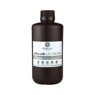 PrimaCreator Value Water Washable UV Resin - 1 kg - Light Grey