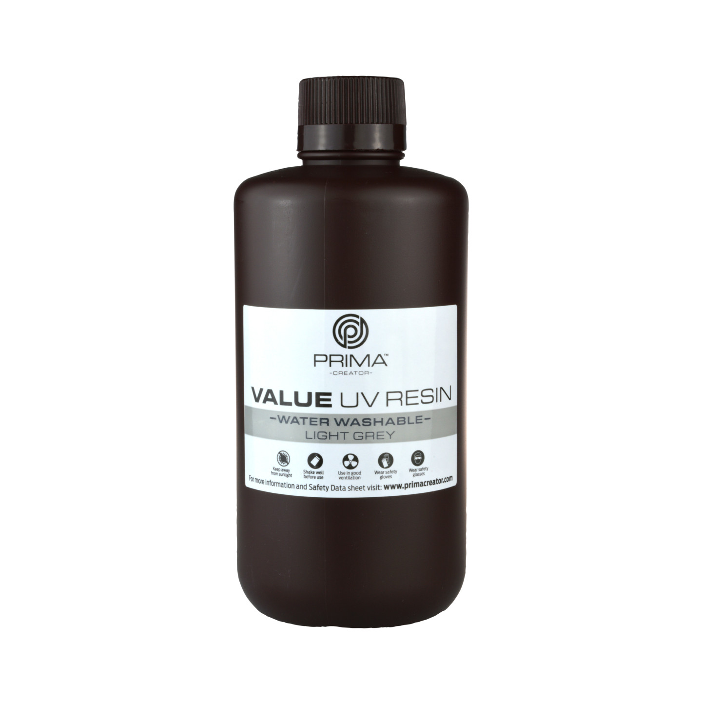 PrimaCreator Value Water Washable UV Resin - 1 kg - Light Grey