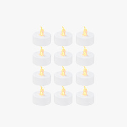 Bambu Lab LED Flame Tea Light Candle Set Warm Yellow (12pcs)