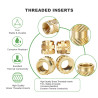 Mintion Assorted Threaded Insert Set - 500 pcs