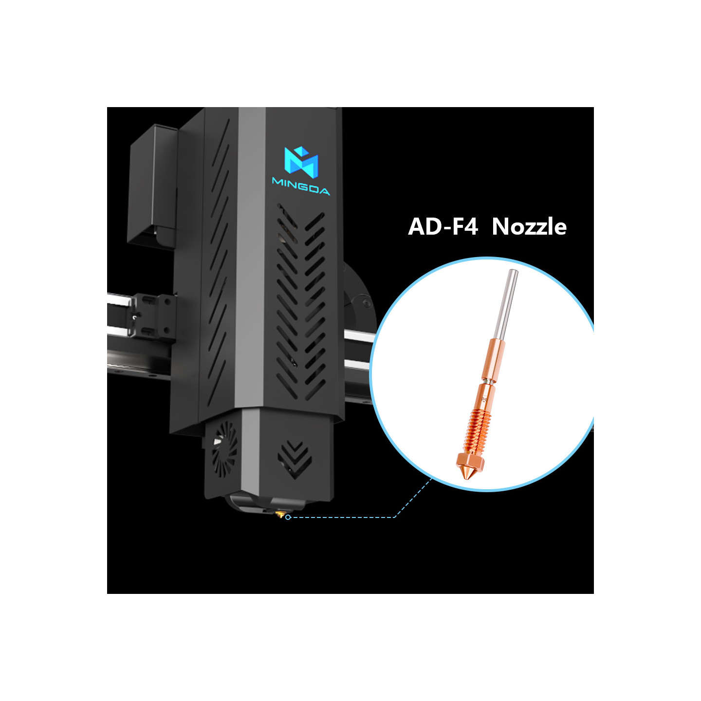 Mingda AD-F4 High Coat Copper Alloy Nozzle