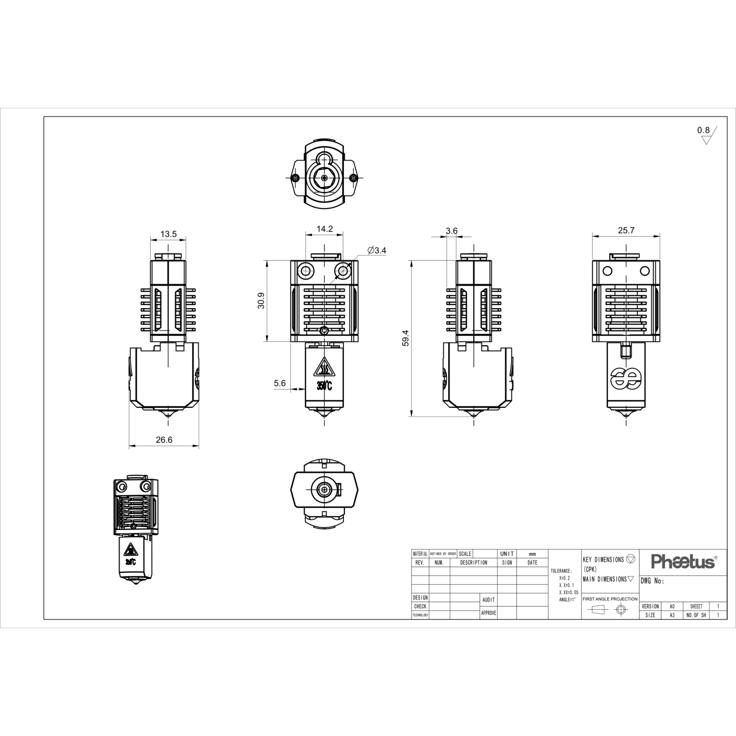Phaetus Dragonfly HIC HF Hot-End