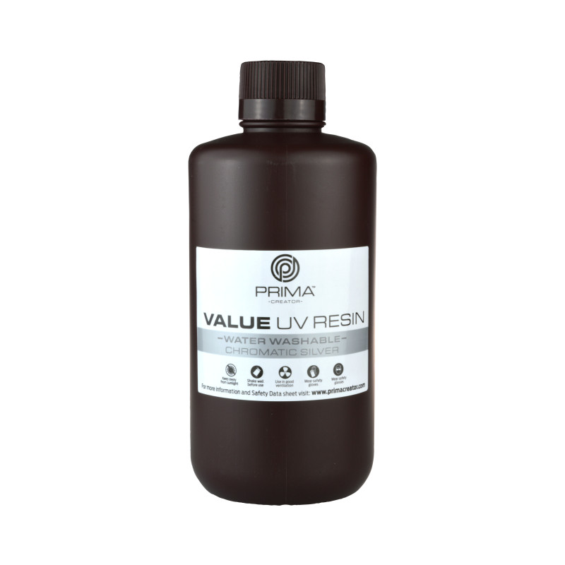 PrimaCreator Value Water Washable UV Resin - 1 kg - Chromatic Silver