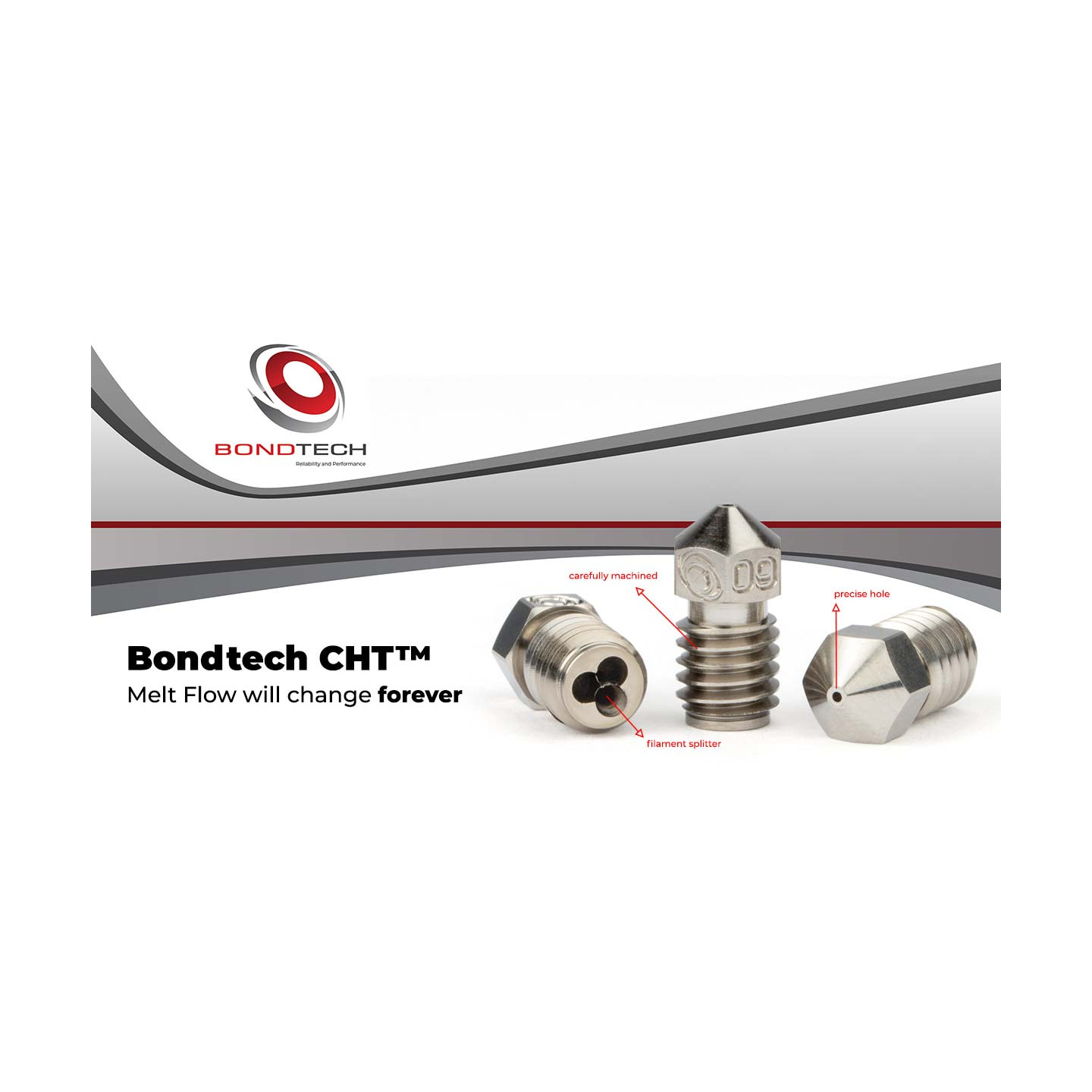 Bondtech CHT® Coated Brass Nozzle 5 pack